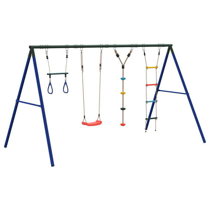 Schaukel-Set Mit Schaukelsitz Trapez Strickleiter Kletterseil