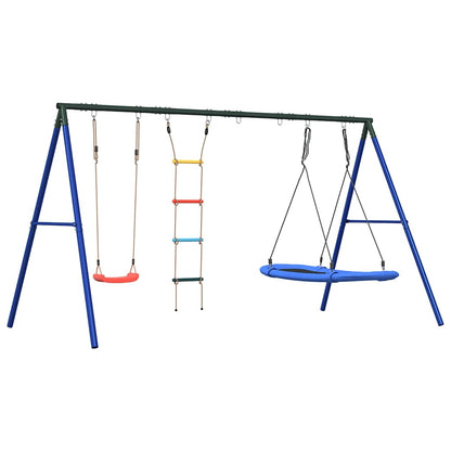 Schaukel-Set Mit Schaukelsitz Strickleiter Und Nestschaukel