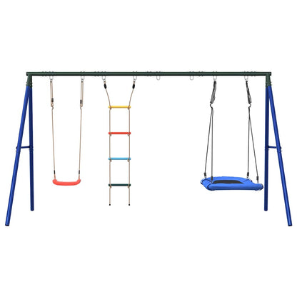 Schaukel-Set Mit Schaukelsitz Strickleiter Und Nestschaukel