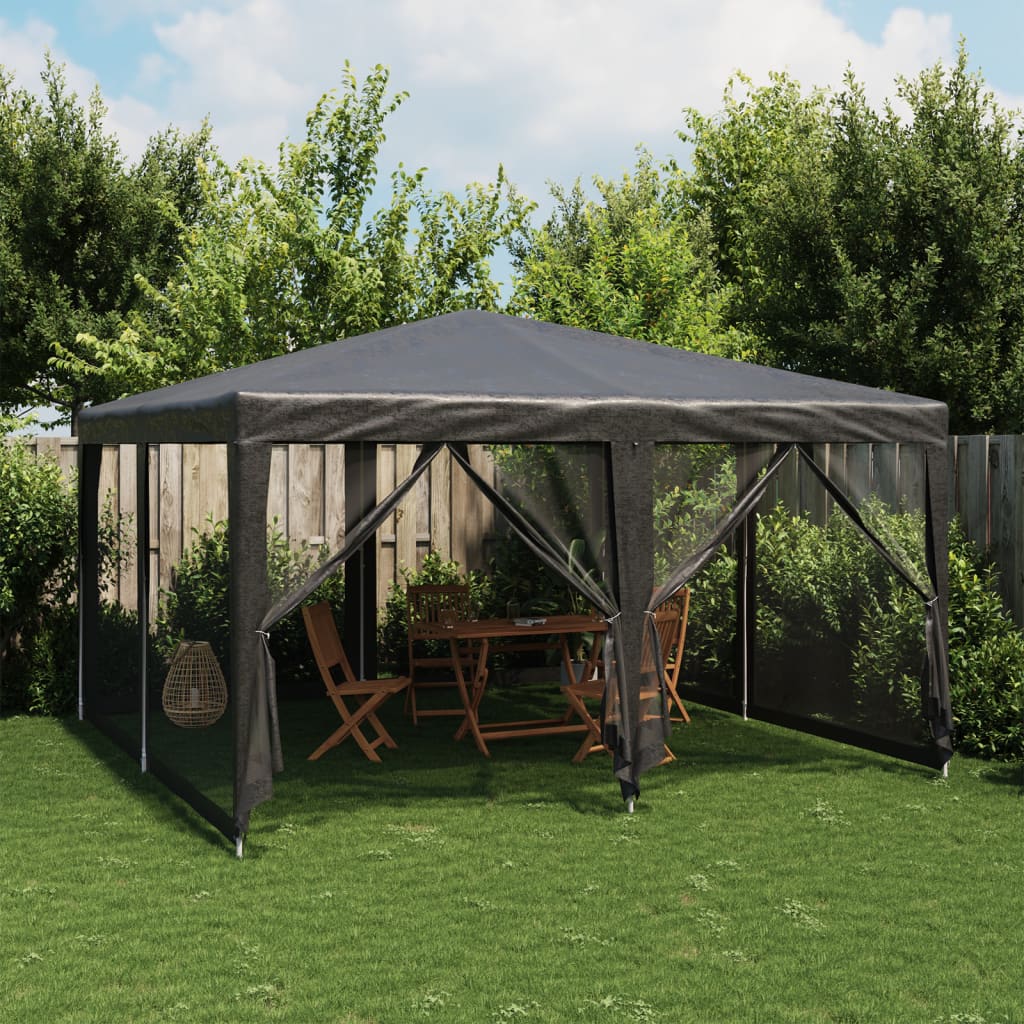 Partyzelt Mit 10 Mesh-Seitenteilen 6X4 M Hdpe