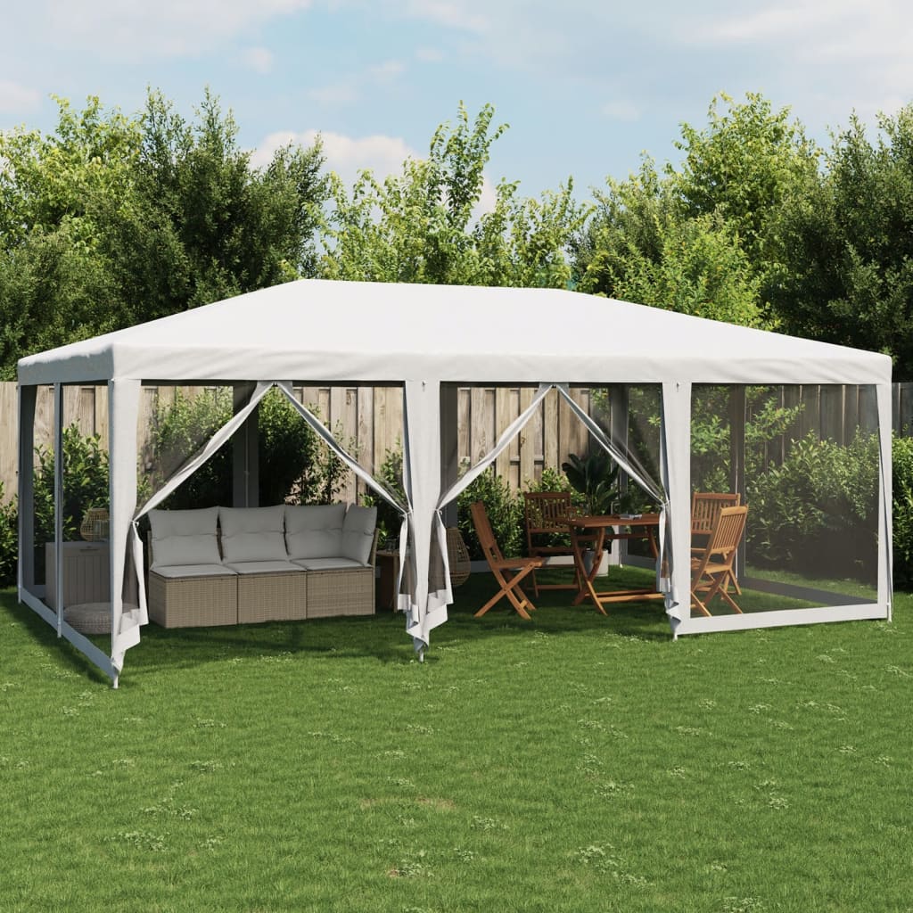 Partyzelt Mit 10 Mesh-Seitenteilen 6X4 M Hdpe