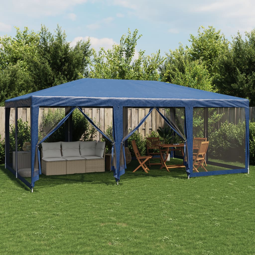 Partyzelt Mit 10 Mesh-Seitenteilen 6X4 M Hdpe
