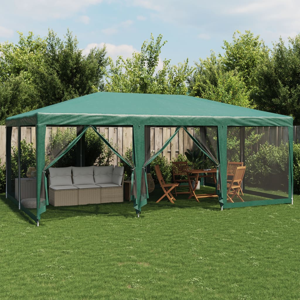 Partyzelt Mit 10 Mesh-Seitenteilen 6X4 M Hdpe