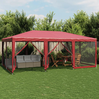 Partyzelt Mit 10 Mesh-Seitenteilen 6X4 M Hdpe