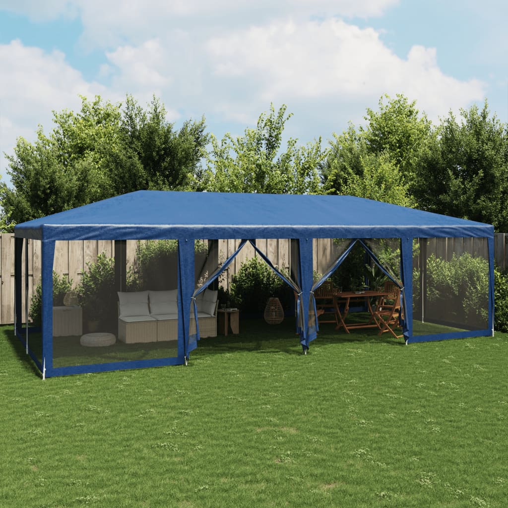 Partyzelt Mit 10 Mesh-Seitenteilen 6X4 M Hdpe