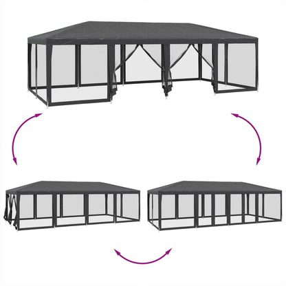 Partyzelt Mit 12 Mesh-Seitenteilen Hdpe