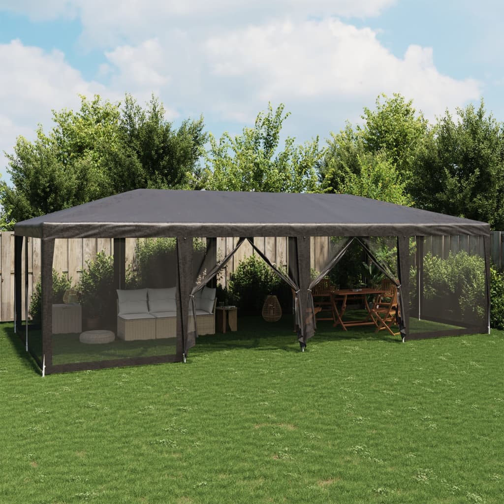 Partyzelt Mit 10 Mesh-Seitenteilen 6X4 M Hdpe