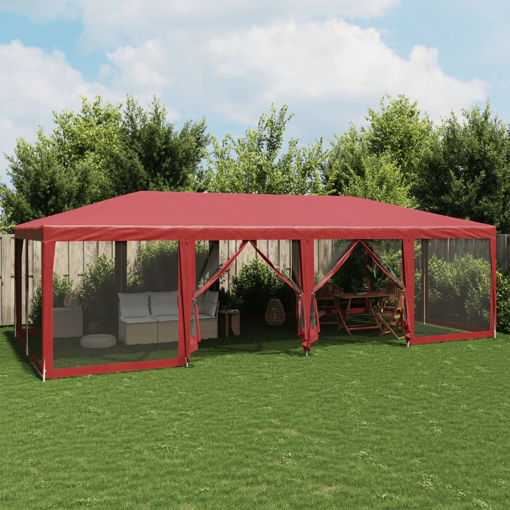 Partyzelt Mit 10 Mesh-Seitenteilen 6X4 M Hdpe