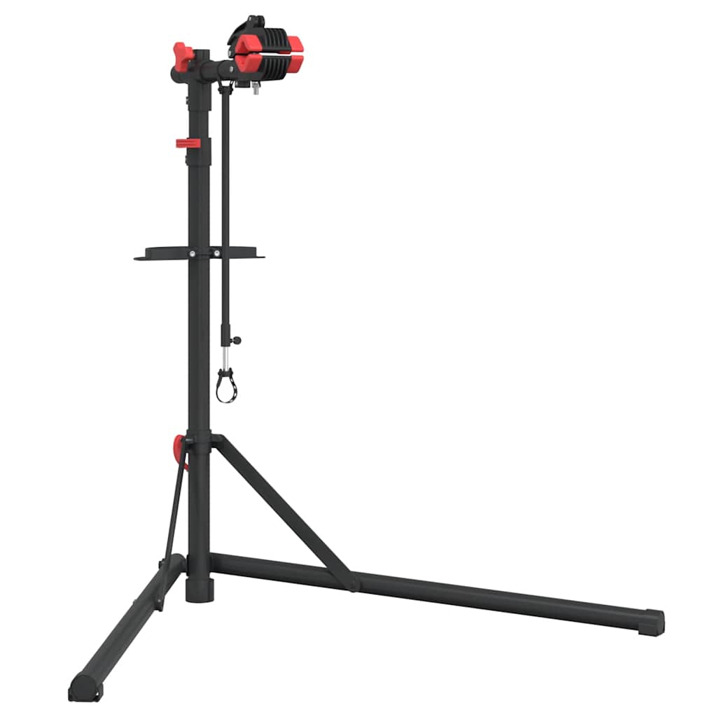 Fahrrad-Montageständer Klappbar Verstellbar 92-152 Cm Rot Stahl