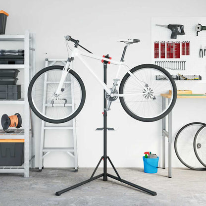 Fahrrad-Montageständer Klappbar Verstellbar 92-152 Cm Rot Stahl