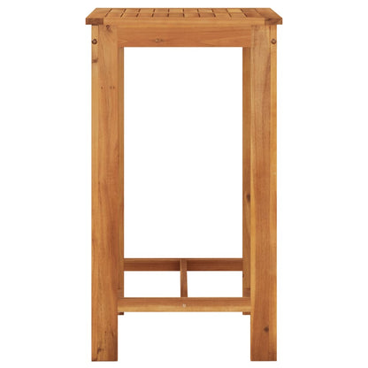 3-Tlg. Gartenbar-Set Massivholz Akazie Und Poly Rattan
