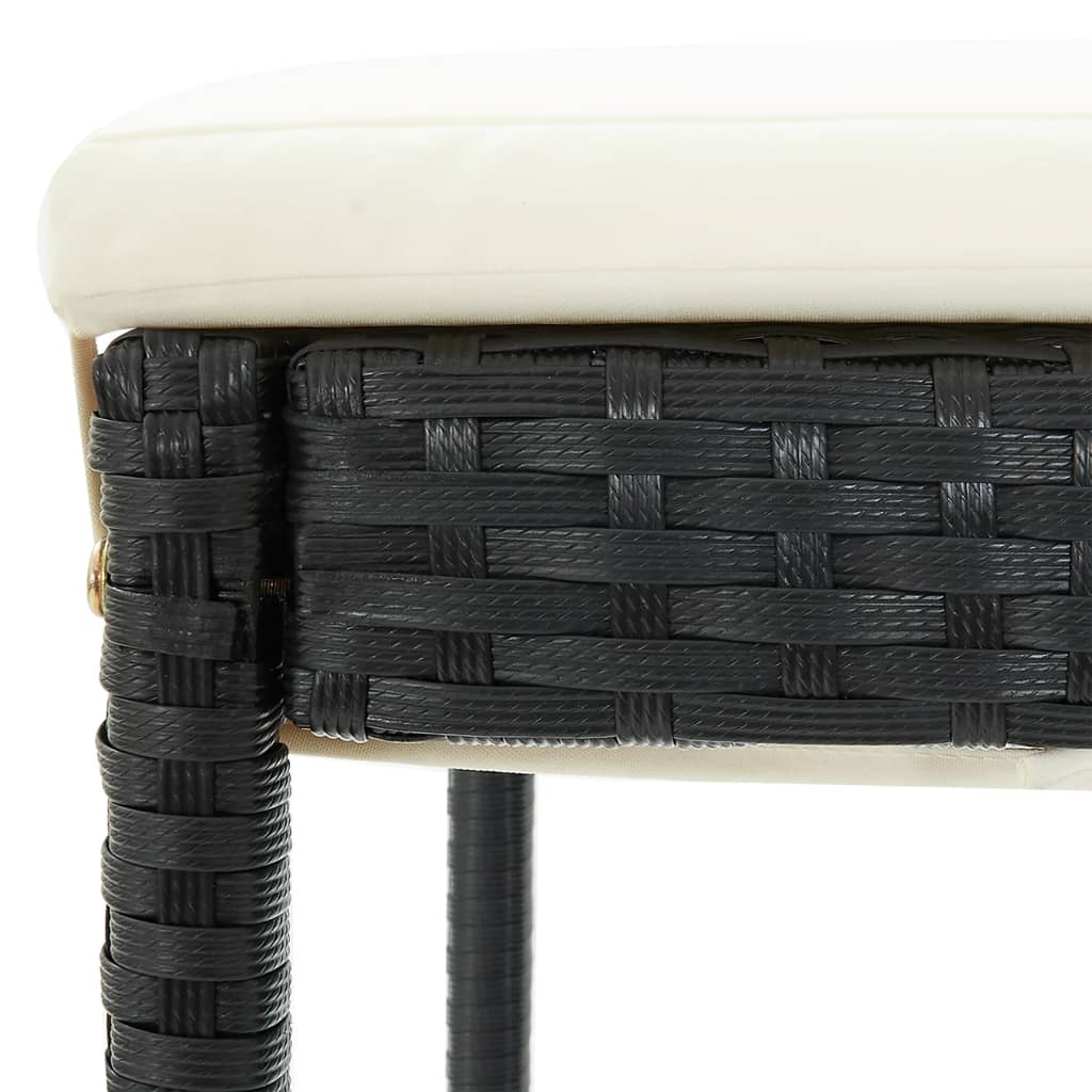 5-Tlg. Gartenbar-Set Massivholz Akazie Und Poly Rattan