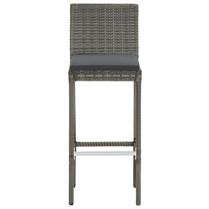5-Tlg. Gartenbar-Set Massivholz Akazie Und Poly Rattan