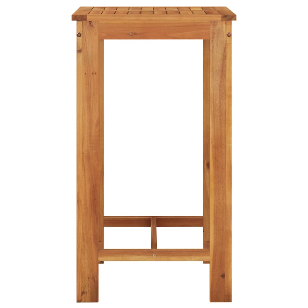 3-Tlg. Gartenbar-Set Massivholz Akazie Und Poly Rattan