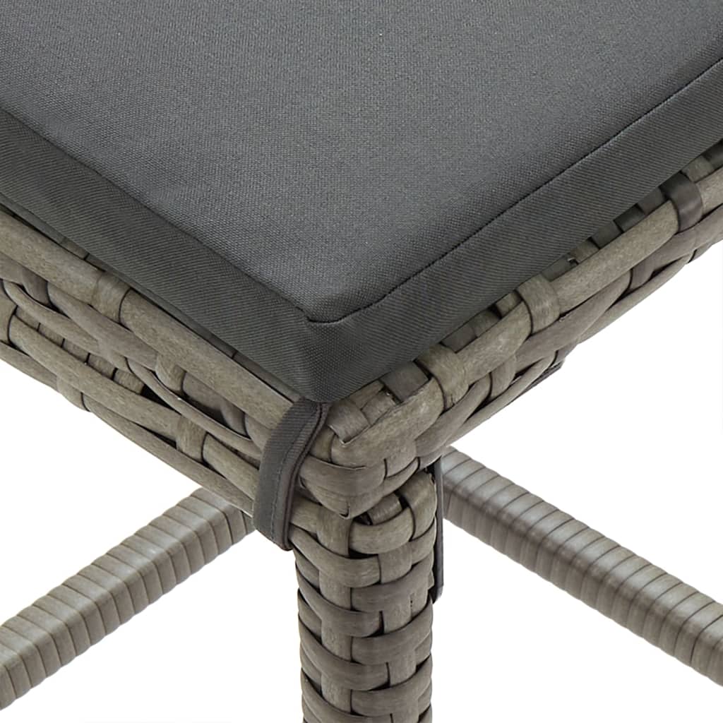 5-Tlg. Gartenbar-Set Massivholz Akazie Und Poly Rattan