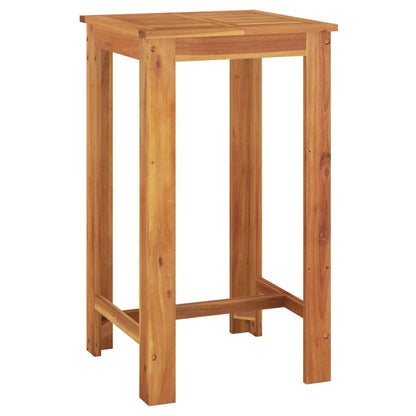 3-Tlg. Gartenbar-Set Massivholz Akazie Und Poly Rattan