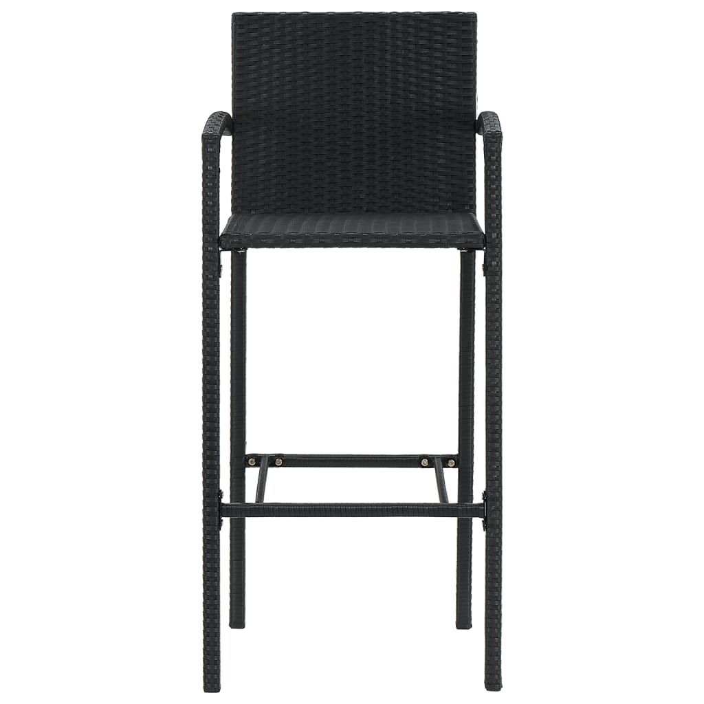 5-Tlg. Gartenbar-Set Massivholz Akazie Und Poly Rattan