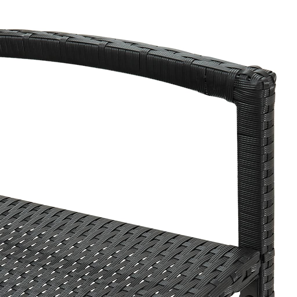 5-Tlg. Gartenbar-Set Massivholz Akazie Und Poly Rattan