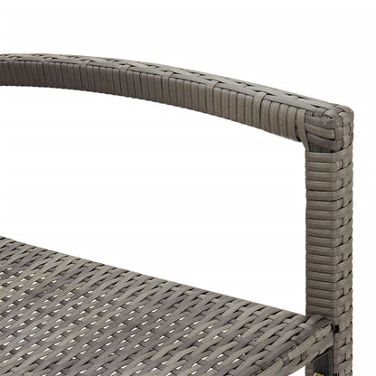5-Tlg. Gartenbar-Set Massivholz Akazie Und Poly Rattan