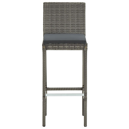 5-Tlg. Gartenbar-Set Massivholz Akazie Und Poly Rattan