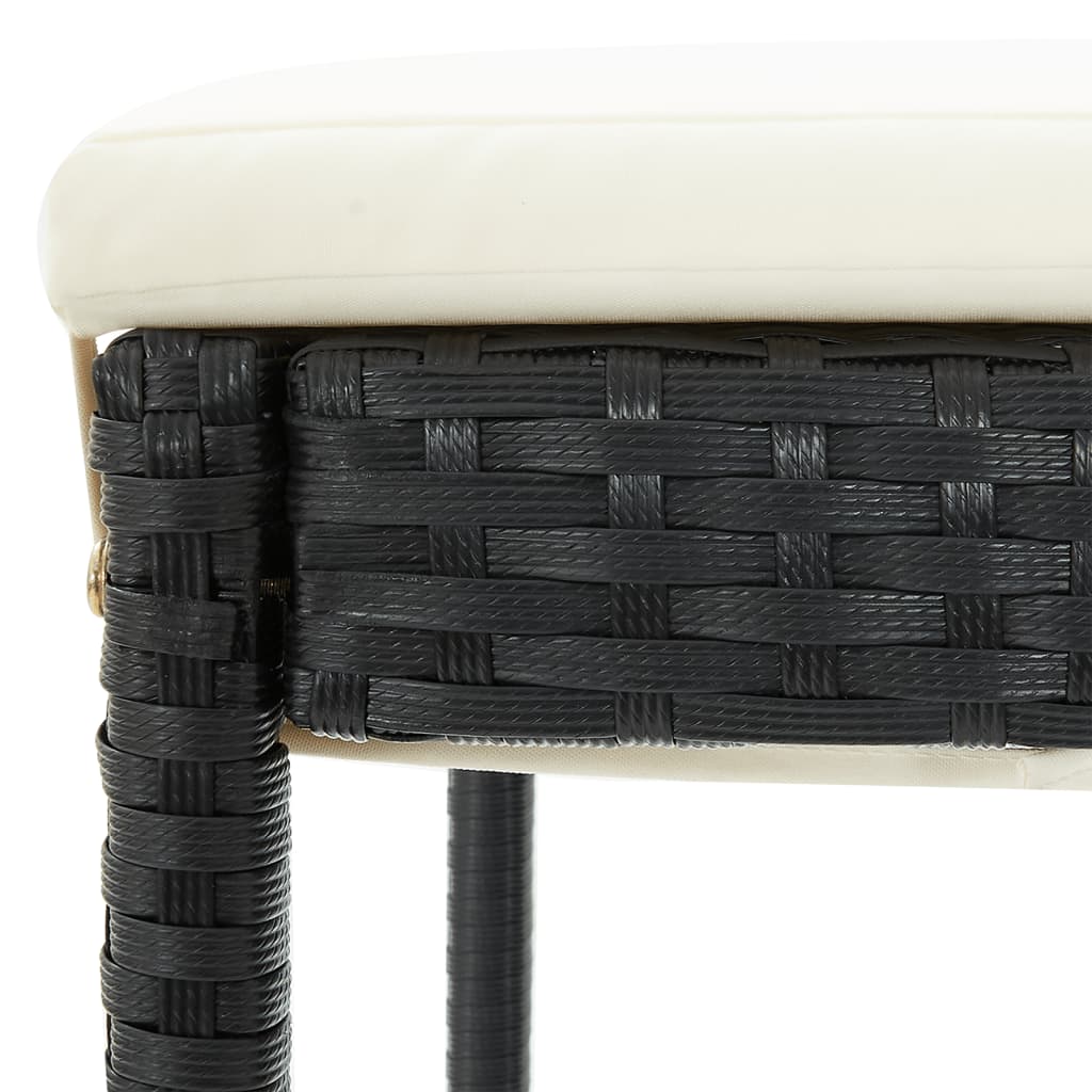 7-Tlg. Gartenbar-Set Massivholz Akazie Und Poly Rattan