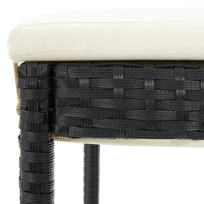 7-Tlg. Gartenbar-Set Massivholz Akazie Und Poly Rattan