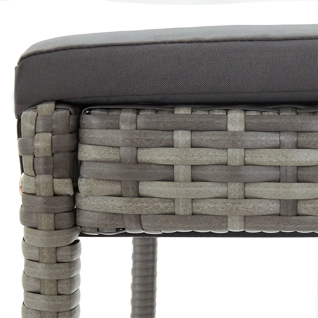 7-Tlg. Gartenbar-Set Massivholz Akazie Und Poly Rattan