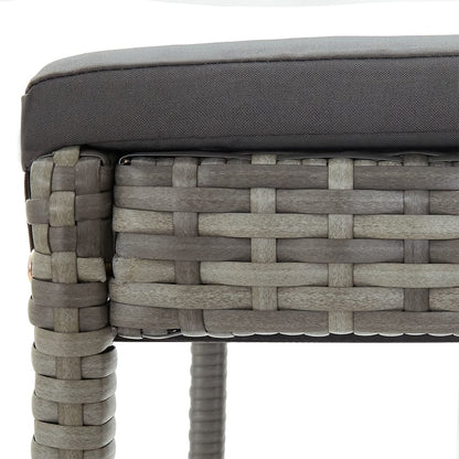 7-Tlg. Gartenbar-Set Massivholz Akazie Und Poly Rattan