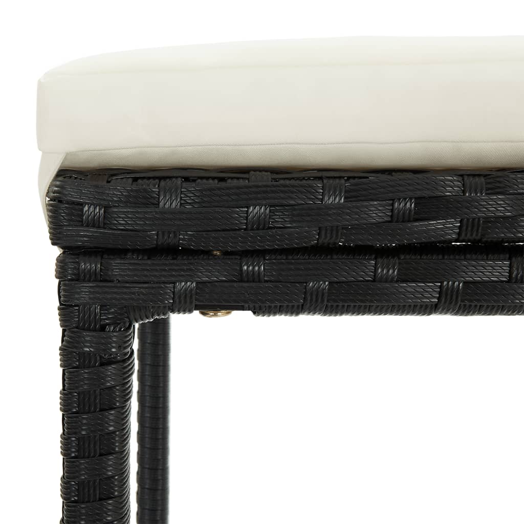 5-Tlg. Gartenbar-Set Massivholz Akazie Und Poly Rattan