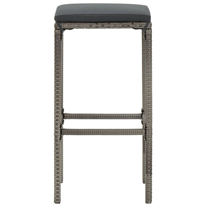 5-Tlg. Gartenbar-Set Massivholz Akazie Und Poly Rattan