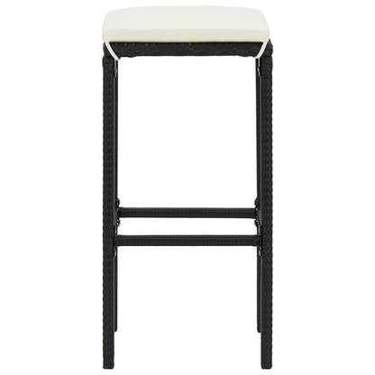 7-Tlg. Gartenbar-Set Massivholz Akazie Und Poly Rattan