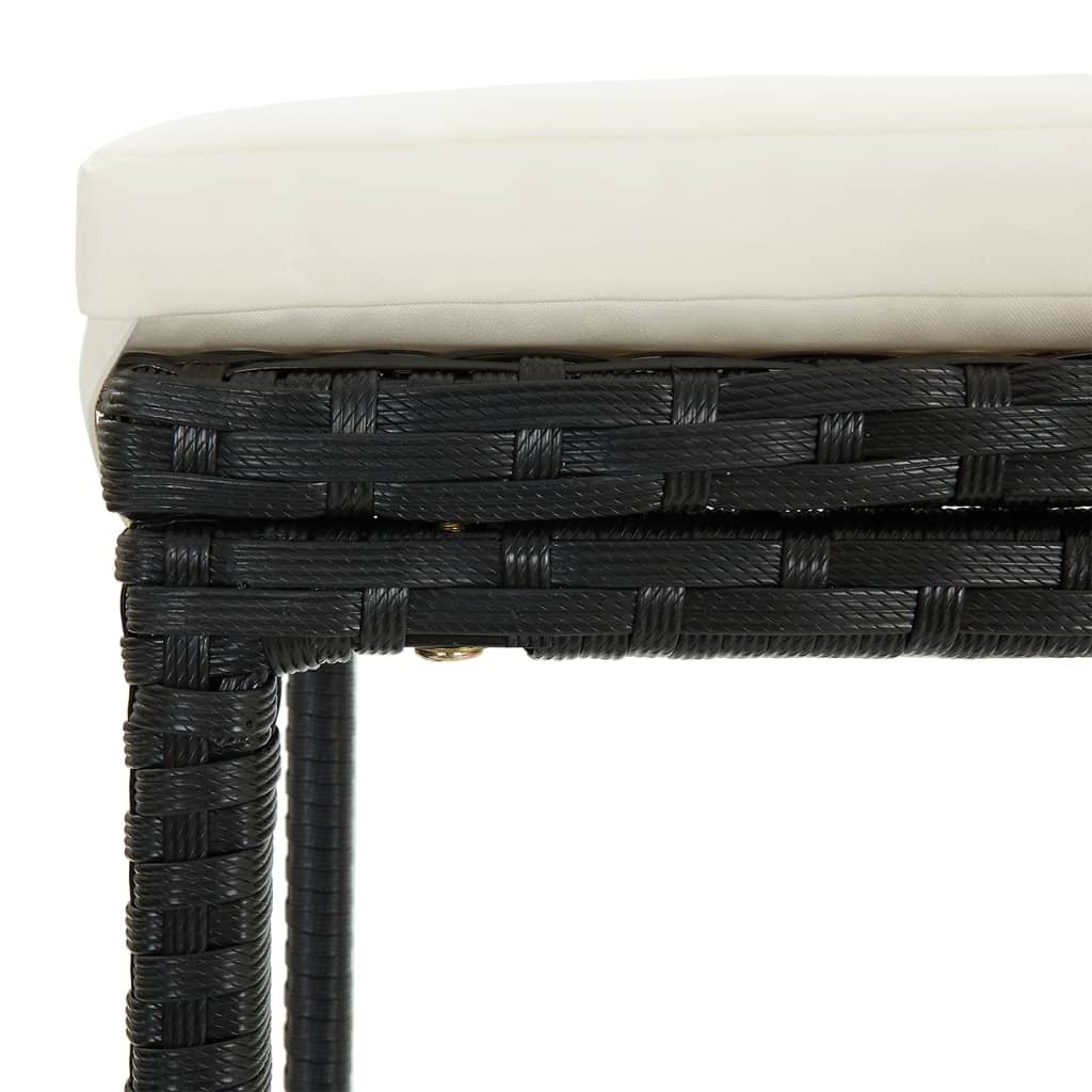 7-Tlg. Gartenbar-Set Massivholz Akazie Und Poly Rattan