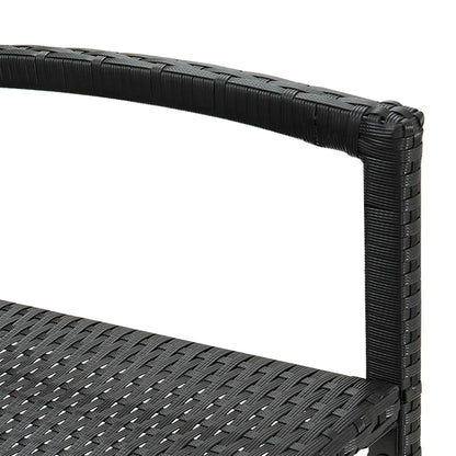 5-Tlg. Gartenbar-Set Massivholz Akazie Und Poly Rattan