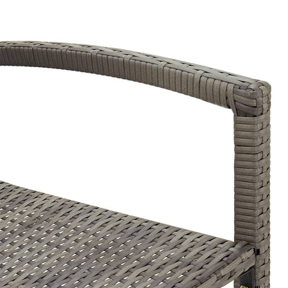 5-Tlg. Gartenbar-Set Massivholz Akazie Und Poly Rattan