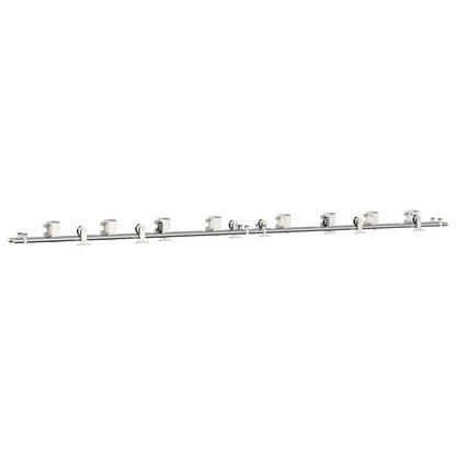 Schiebetür-Beschlagsatz 366 Cm Edelstahl Silbern