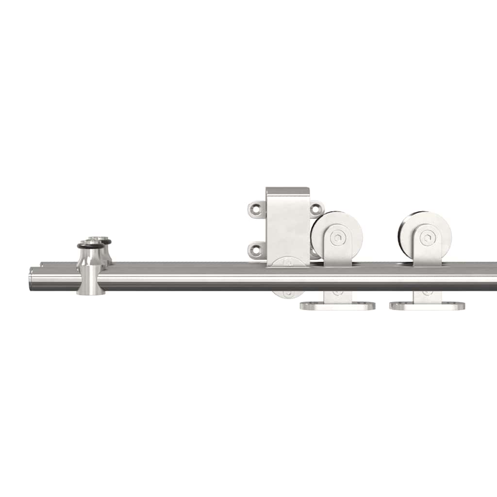 Schiebetür-Beschlagsatz 366 Cm Edelstahl Silbern