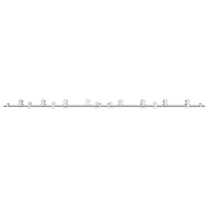 Schiebetür-Beschlagsatz 366 Cm Edelstahl Silbern