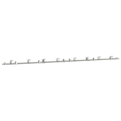 Schiebetür-Beschlagsatz 400 Cm Edelstahl Silbern
