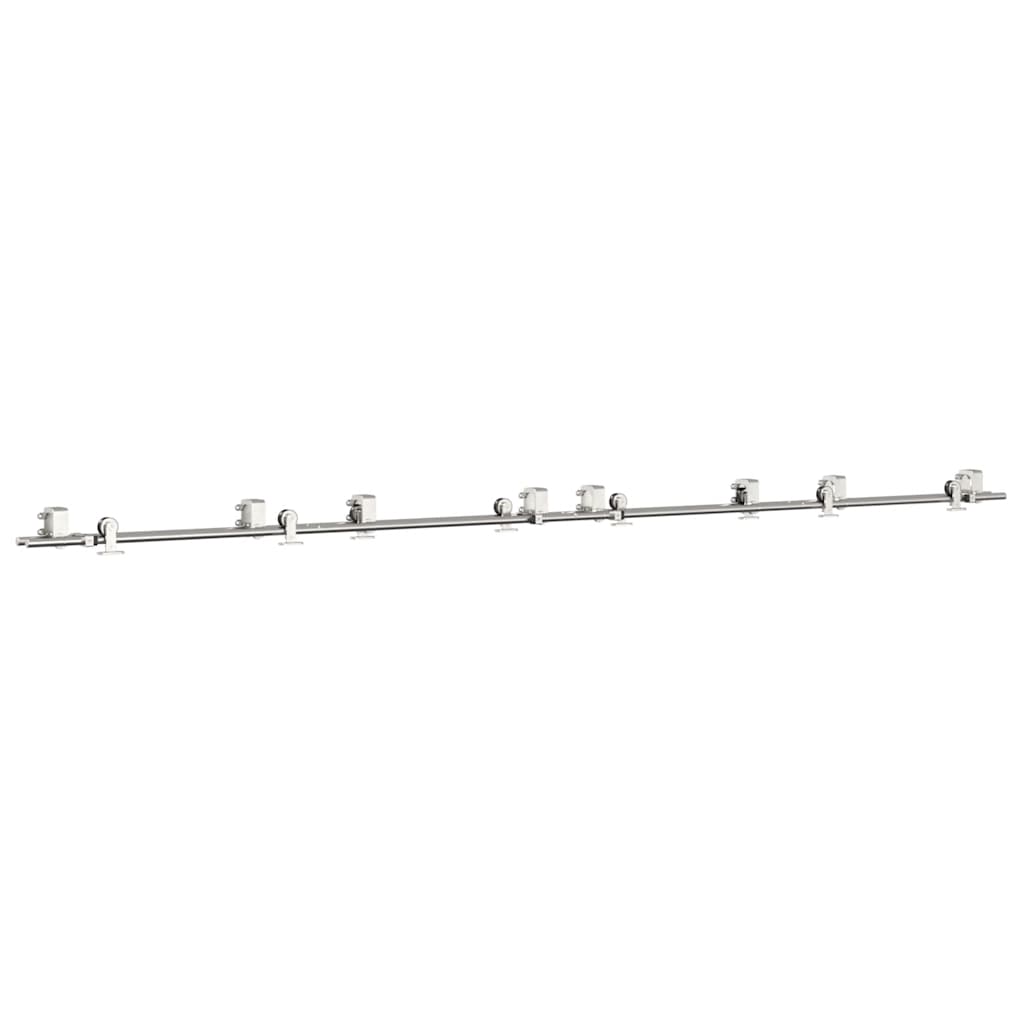 Schiebetür-Beschlagsatz 366 Cm Edelstahl Silbern