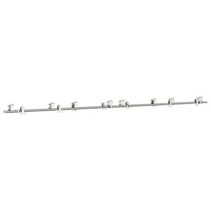 Schiebetür-Beschlagsatz 366 Cm Edelstahl Silbern
