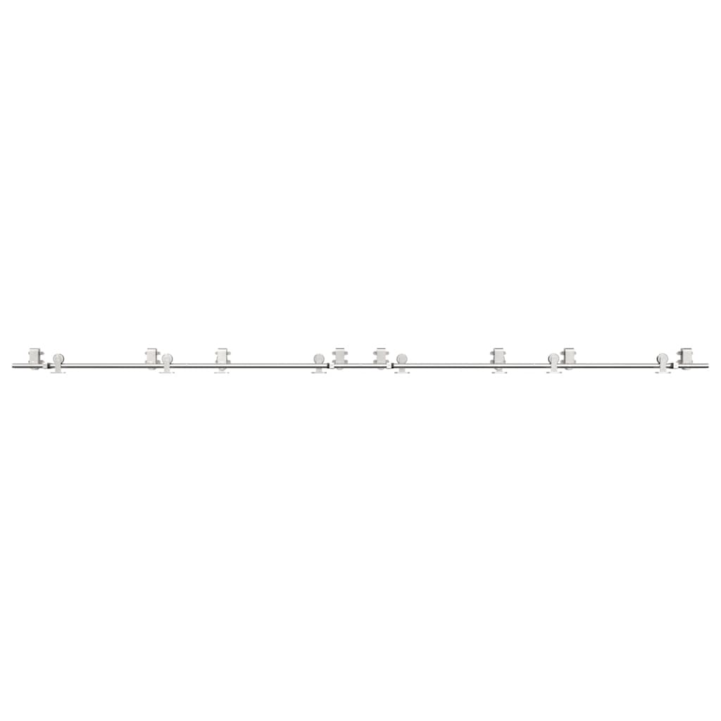 Schiebetür-Beschlagsatz 366 Cm Edelstahl Silbern