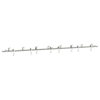 Schiebetür-Beschlagsatz 400 Cm Edelstahl Silbern