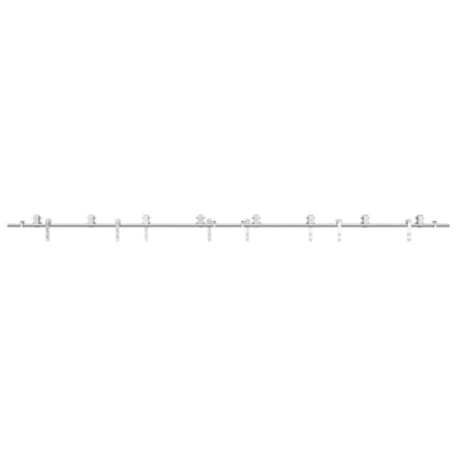 Schiebetür-Beschlagsatz 400 Cm Edelstahl Silbern