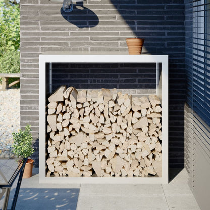 Brennholzregal Grün 100X40X60 Cm Stahl