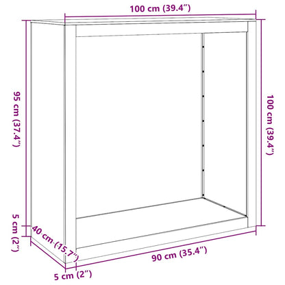 Brennholzregal 100X40X100 Cm Wetterfester Stahl