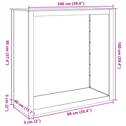 Brennholzregal 100X40X100 Cm Wetterfester Stahl
