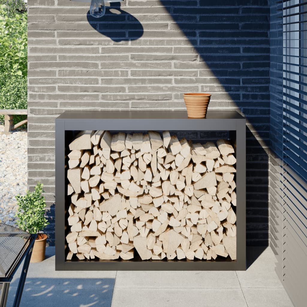 Brennholzregal Grün 100X40X60 Cm Stahl