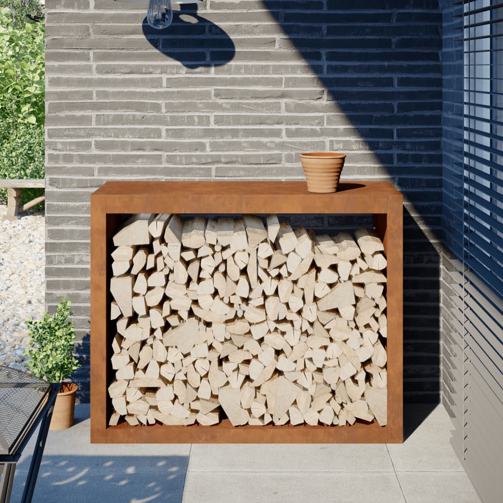Brennholzregal Grün 100X40X60 Cm Stahl