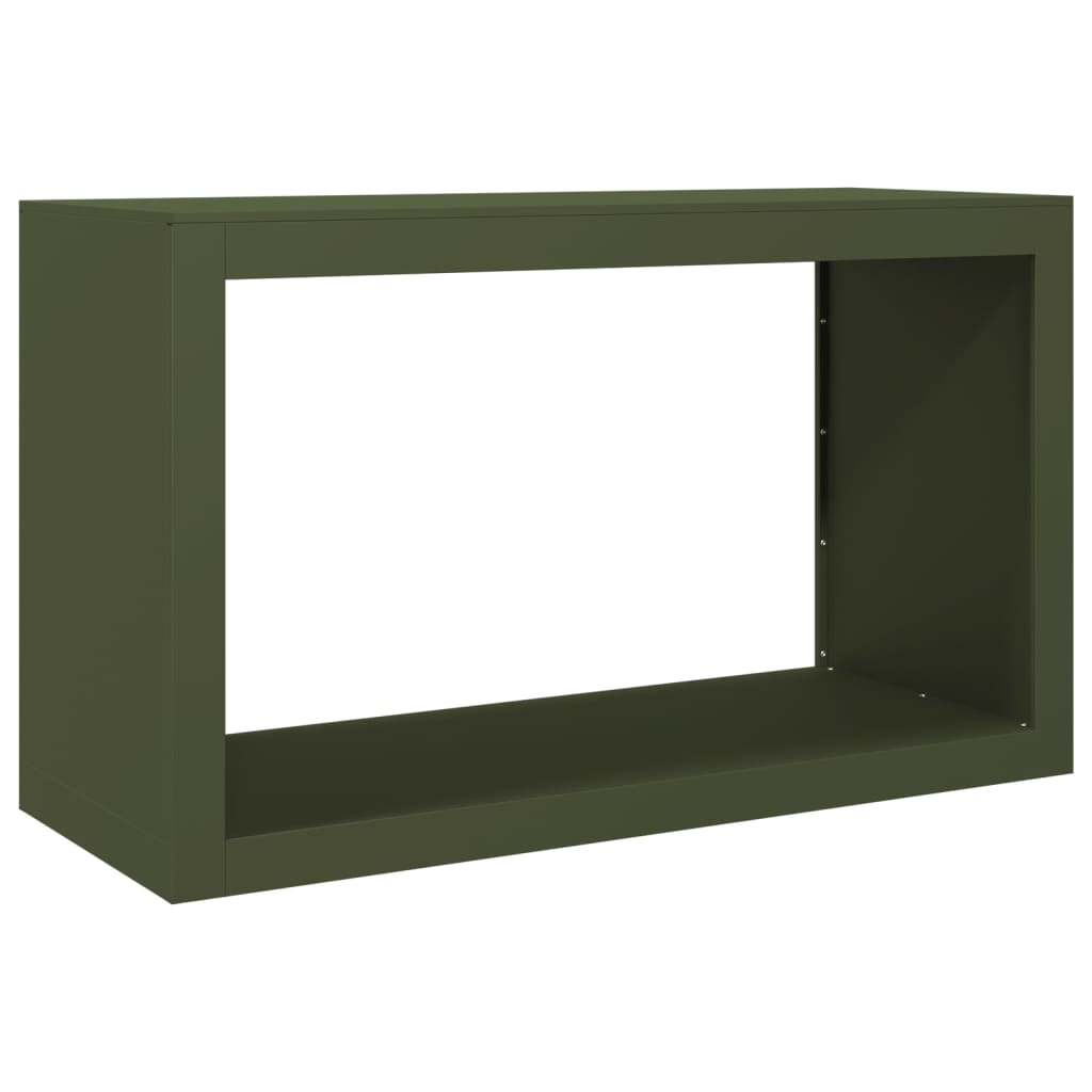 Brennholzregal Grün 100X40X60 Cm Stahl
