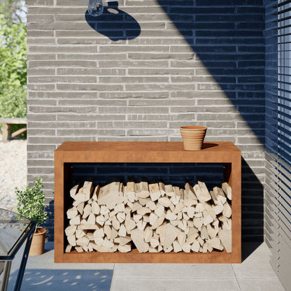 Brennholzregal Grün 100X40X60 Cm Stahl